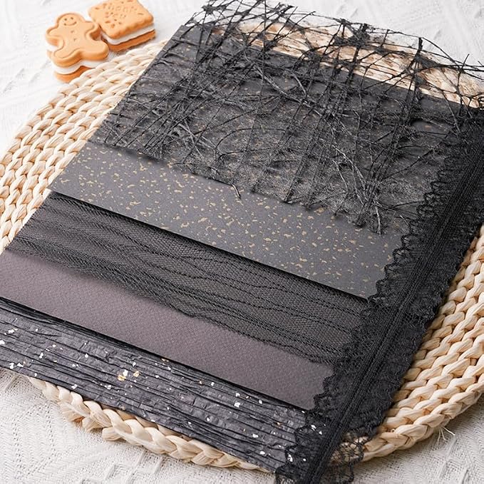 15Pcs Handmade Scrapbook Art Paper Craft Textured Paper Colorful A5 sheet Mesh - Image 3