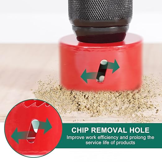 HYCHIKA 2-3/8 Inch/60mm Hole Saw,Bi-Metal Cutter Hole Max Cutting Depth 32mm with 1 Arbor Drill Bit for Wood Cutting Cornhole Plastic Drywall Boards Fiberboard