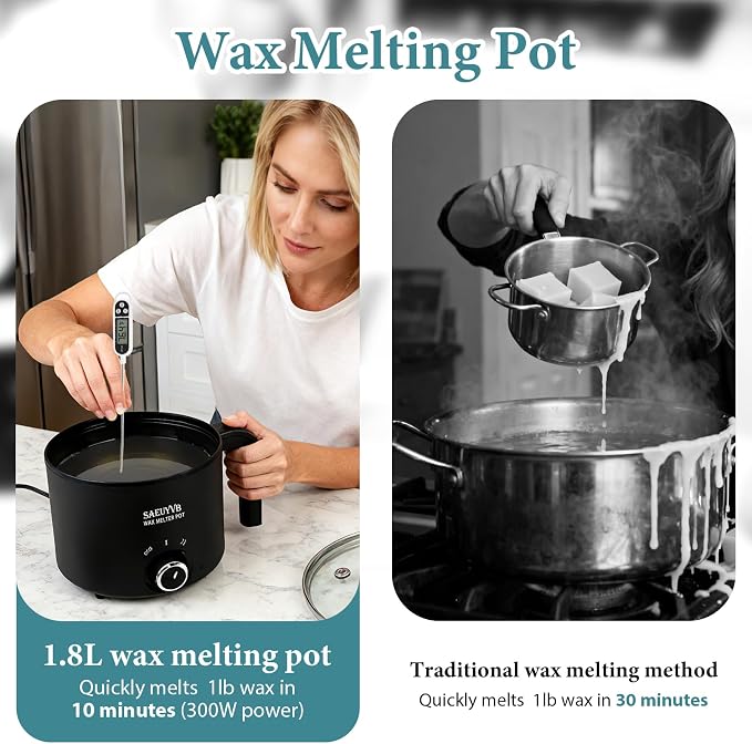 SAEUYVB Candle Making Kit with Wax Melting Pot, Wax Melter - Image 6