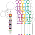 Tondiamo 12 Pcs Beadable Keychains Bars Bulk Blank Beaded Metal Keychain by Tondiamo