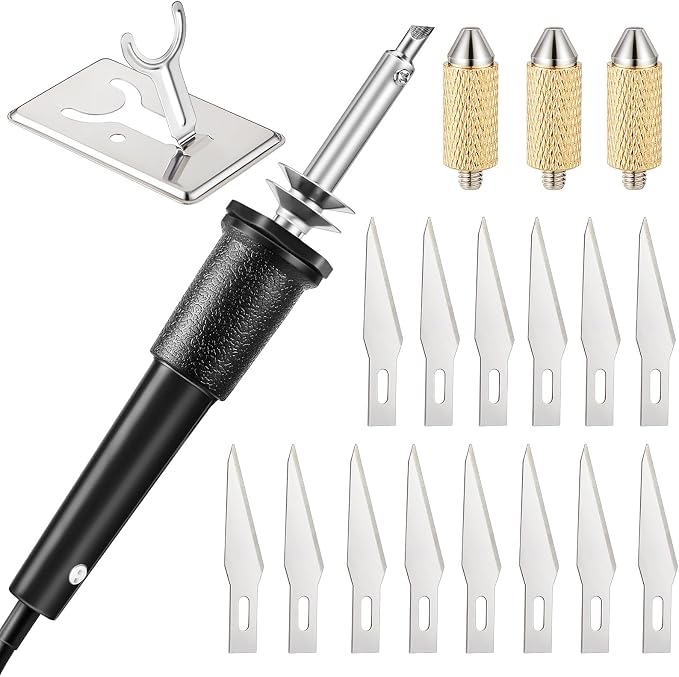 Honoson 19 Pieces Electric Hot Knife Cutter Tool, 14 Blades, 3 Chuck Sleeves by Honoson