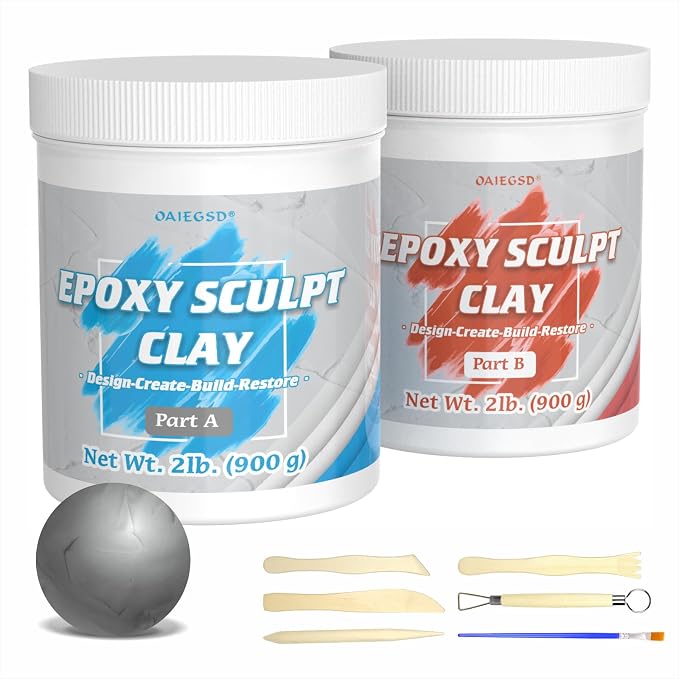 4 Pound Natural Epoxy Putty Sculpt Clay, 2 Part Modeling Compound by httpswwwOAIEGSD