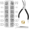 Anezus 1200PCS Jump Rings for Jewelry Making Kit, Jump Rings and Necklace Clasps by anezus