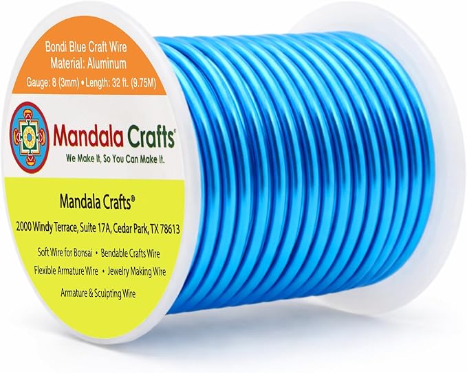 Mandala Crafts 8 Gauge Anodized Aluminum Craft Wire by MandalaCrafts