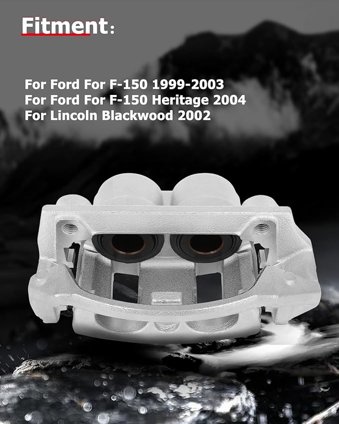 cciyu Front Left & Right Brake Calipers Assembly w/Bracket 18B4751 18B4750 1999-2003 For Ford For F-150,2004 For Ford For F-150 Heritage,1999-2004 For Ford For Lobo,2002-2003 For Lincoln For Blackwood