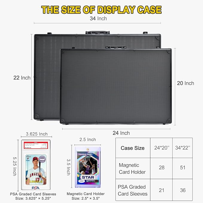 2 Pcs Trade Show Display Case – 34"x22" Large Aluminum Locking Tabletop Showcase - Image 2
