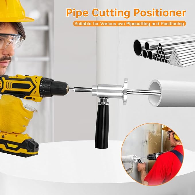 Inside Pipe Cutter for PVC Pipe, Inside Pipe Cutter, Stainless Steel Plumbing Internal Plastic Hose Cutting Tool with Grit Cutting Wheel & Handle 7" Adjustable Cut Depth