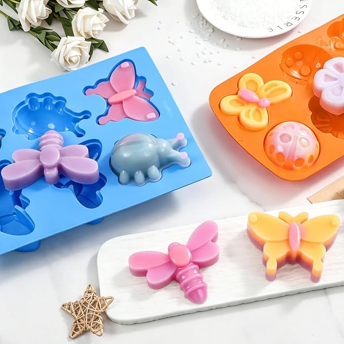 SJ Silicone Soap Molds, 2 Pack Insect Shape Molds - Image 2