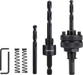 Hex Shaft Hole Saw Mandrel, 7/16-Inch and 3/8 Inch Hole Saw Arbor with 3Pcs Central Drill/2PCS Hex wrench/2Pcs Spring