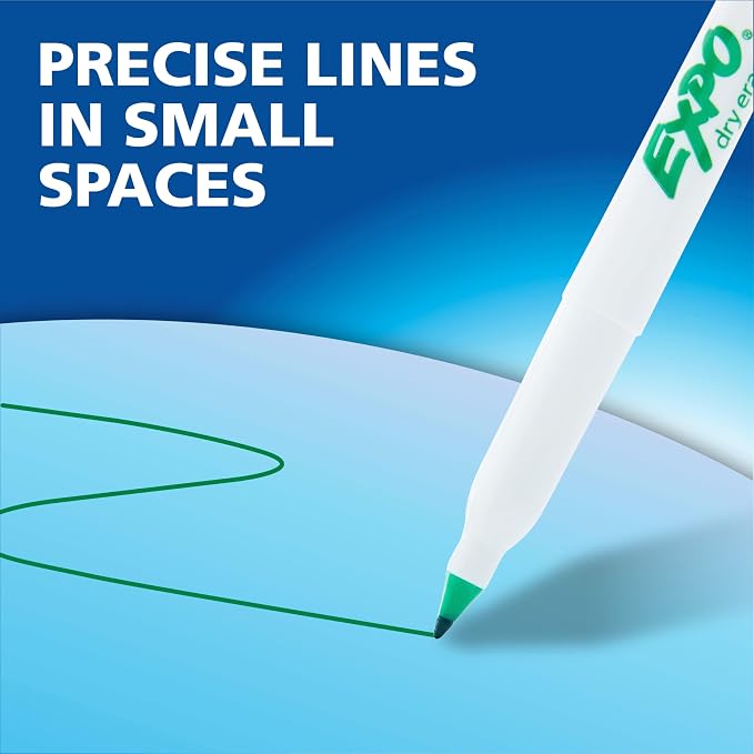 EXPO Dry Erase Markers, Low Odor Ink, Ultra Fine Tip, Office Essentials - Image 8