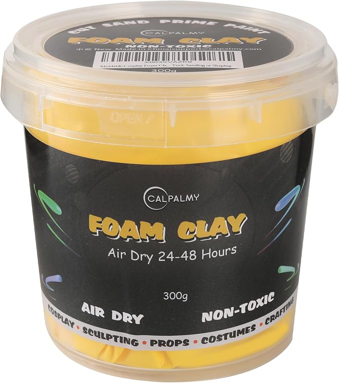 Moldable Cosplay Foam Clay Yellow Colors – High Density and Quality by CalPalmy