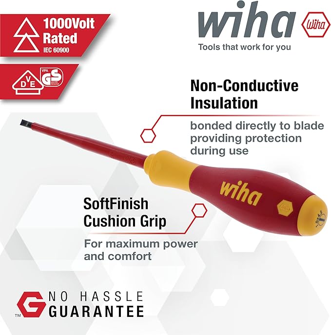 Wiha 32092 Slotted And Phillips Insulated Screwdriver Set, 1000 Volt