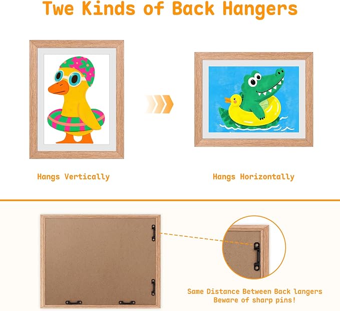 2 Pack Kids Artwork Frames Changeable 8.5 x 11 Inch Children Art Projects - Image 5