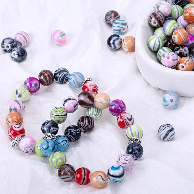 Quefe 500pcs Craft Beads in Ink Patterns - Image 6