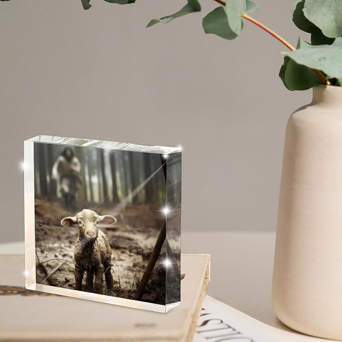 Christian Jesus And Lamb Religious Acrylic Desktop, Spiritual Gifts - Image 4