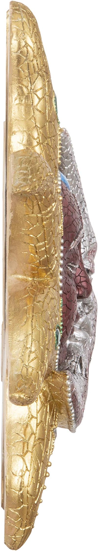 George S. Chen Imports Hand Painted Polyresin Mosaic Sun and Moon Face Wall - Image 4