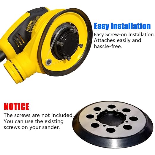 5" Hook-&-Loop Replacement Sander Pad for DeWalt- Fits DeWalt Random Orbit Sanders DWE6423/6423K, DWE6421/6421K - Direct Replacement for Pad Part Number DWE64233 & N329079