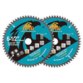 6-1/2 Inch Miter/Table Saw Blades 2pcs, 60 Teeth ATB TCT Fine Finish Wood Cutting Circular Saw Blade with 4/5|5/8 Inch Arbor