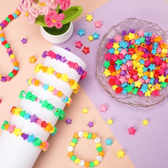Augshy 700Pcs Star Pony Beads - Image 5
