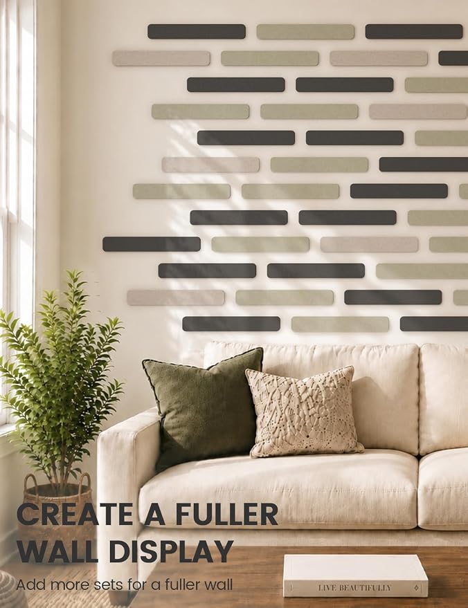 Fluxynara Cork Board Alternative Felt Strip Board 8-Pack 13"x2", Office Pin - Image 7