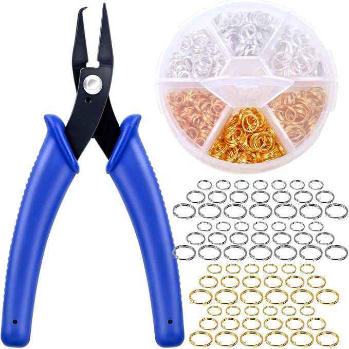 Split Rings for Jewelry Making, Caffox 700pcs Small Split Ring by Caffox