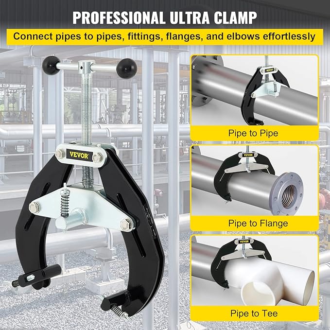 VEVOR Pipe Clamp, 2 to 6 in, High Strength Ultra Clamp with Quick Acting Screws & Calculated Industries 4095 Pipe Trades Pro Advanced Pipe Layout and Design Math Calculator Tool