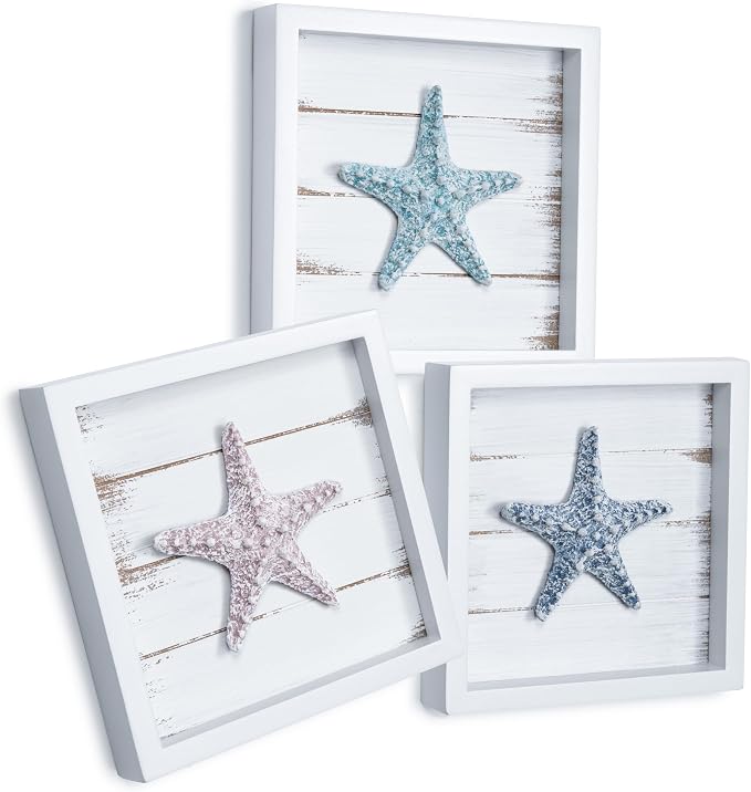 Tide and Tales 3D Starfish Wall Art Coastal Theme Wall Hanging Decoration by TideandTales