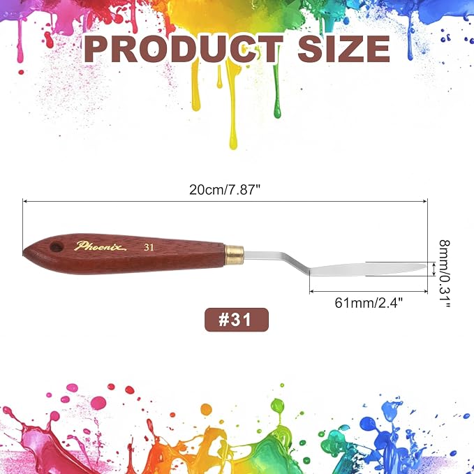 MECCANIXITY Pack of 1 Palette Knife No.31, 7.9" Long Palette Knives - Image 2