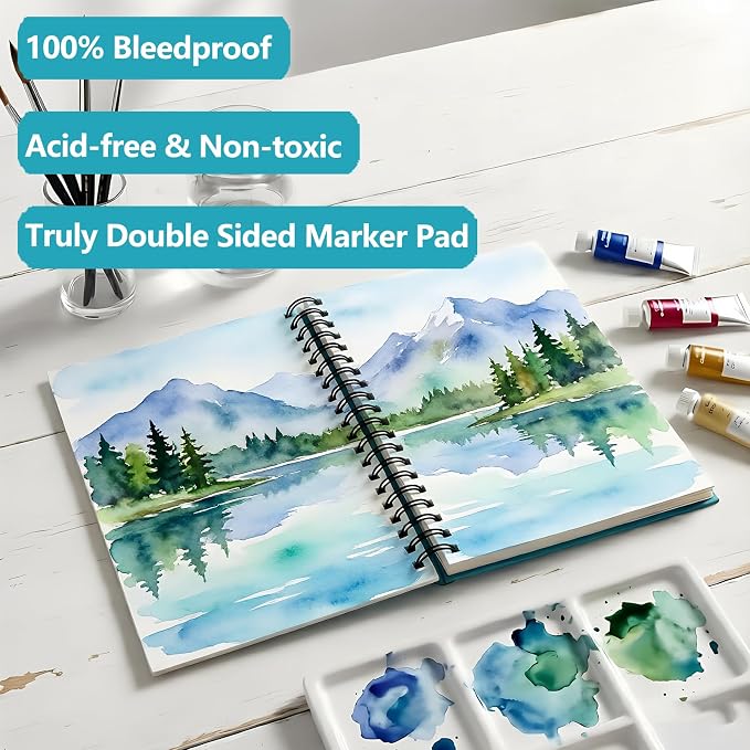 Hapikalor 5.5"x8.5"Watercolor Small Sketchbook - Image 4