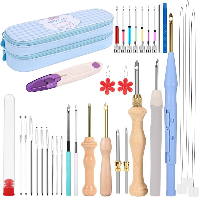 35Pcs Punch Needle Kit Adult Beginner, Adjustable Punch Needle Tool by Sukhumvit
