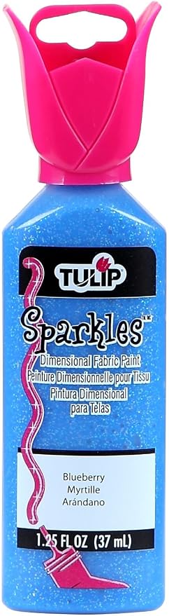 Tulip Dimensional Fabric Paint 1.25oz Sparkle Blueberry by Tulip