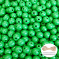 500Pcs Green Wooden Beads for Garlands, Round Wood Loose Beads - 10mm by SMANTA
