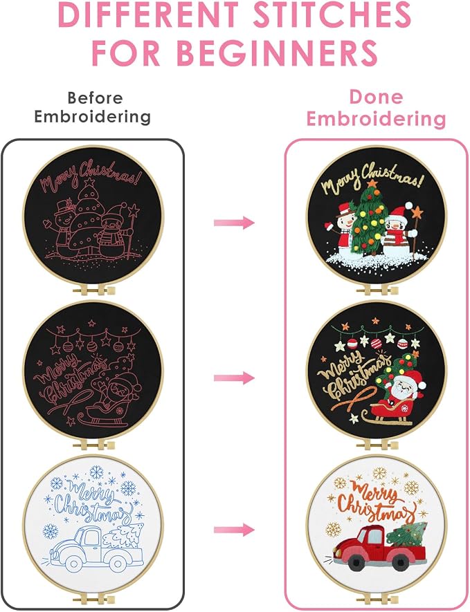 TINDTOP Christmas Embroidery Kit - Image 6