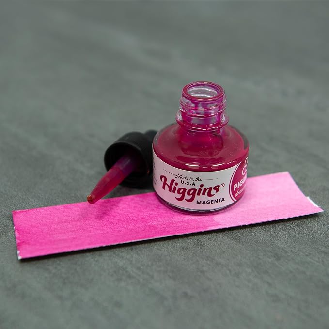 Higgins Magenta Pigmented Drawing Ink - Image 2
