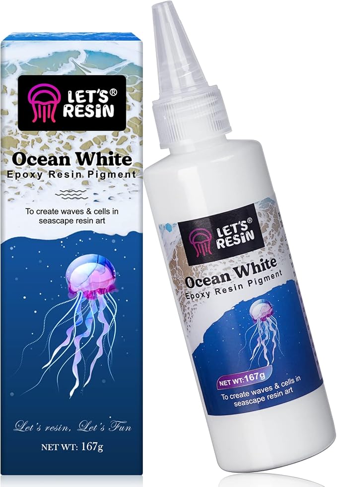 LET'S RESIN Ocean White Epoxy Resin Pigment 167g/5.89oz by LETSRESIN