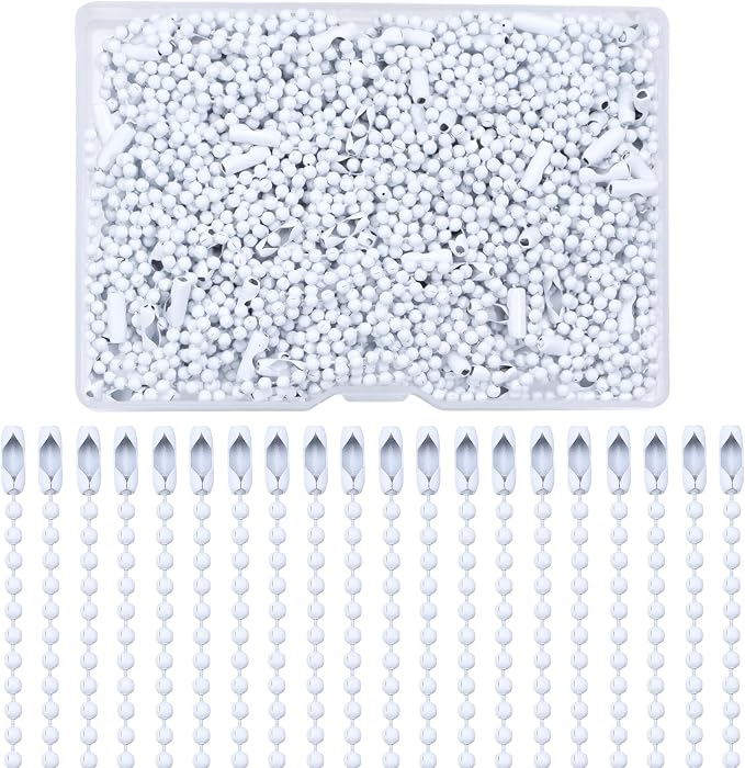 Lemonkey 100Pcs Ball Beads Chain Bulk, 4 Inch Dog Tag Metal Small Chain by Lemonkey