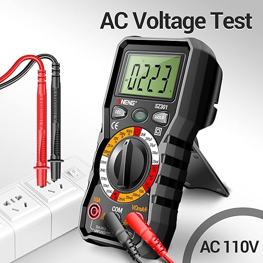 Multimeter with Outlet Receptacle Detector Measures Dual Range AC 2-440V,50Hz-60Hz Live/Neutral Wire Tester,Voltage,Current,Resistance,Continuity,Breakpoint Finder,Circuit Polarity Wall Plug Tool
