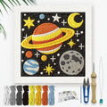 Doodlream Universe Planet DIY Punch Needle Embroidery Kit by Doodlream