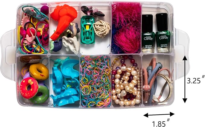 Sooyee 5 Layers Stackable Storage Container Clear 50 Adjustable Compartments - Image 8