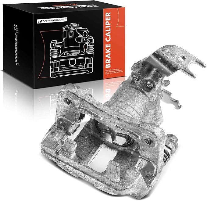 A-Premium Disc Brake Caliper Assembly with Bracket Compatible with Select Acura and Honda Models - TSX 2009-2014, Accord 2008-2012 - Rear Right Passenger Side