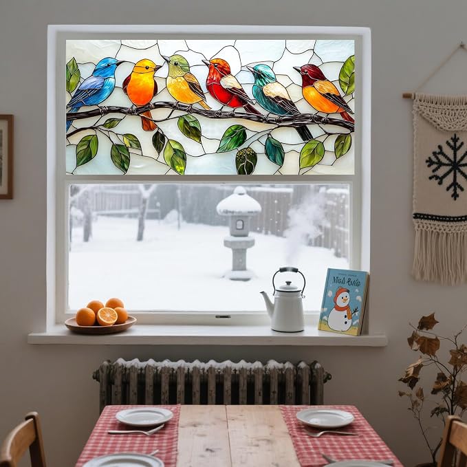 IVN Privacy Window Film 39.3x17.7 Inch Static Windows Cling | Decorative Window - Image 8