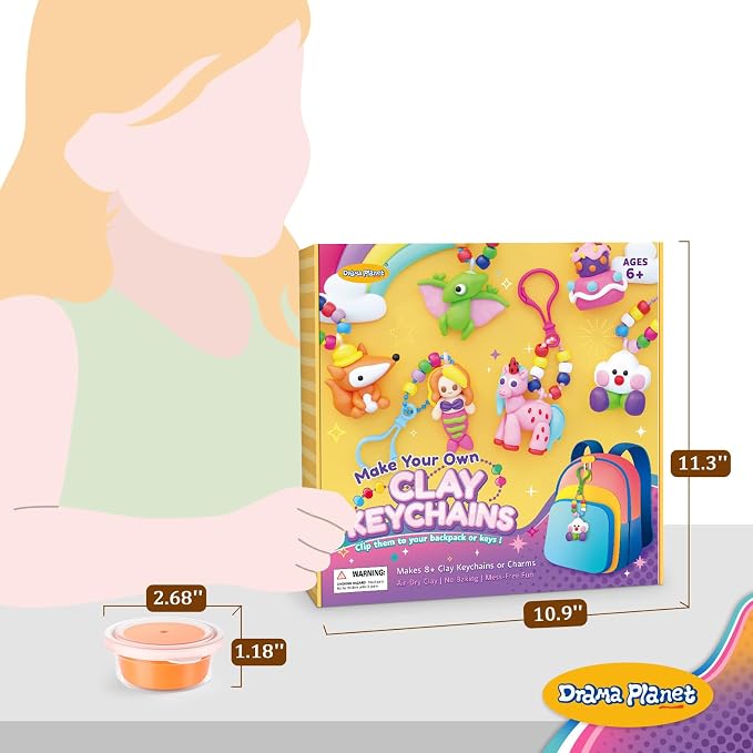 Drama Planet Clay Keychain Craft Kit - Image 5