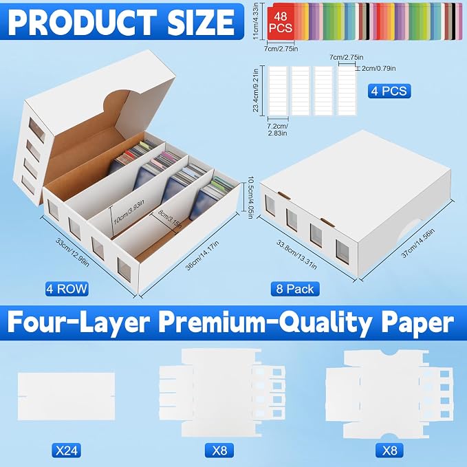 8 Pack Trading Card Storage Box 25000+ Count Cards Storage Box - Image 2