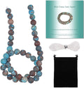 8mm Blue Pattern Jasper Bead, 15-Inch Matte Round Loose Stone Beads by THRELE
