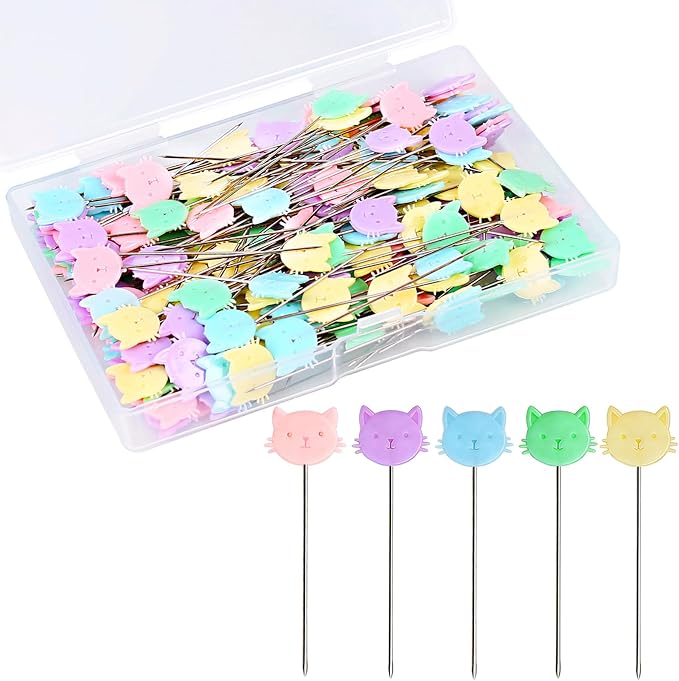 Elisel 200 pcs Multicolor Straight Pins Straight Quilting Pins Craft by Elisel