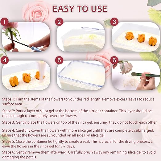 Wisesorb Silica Gel for Flower Drying, Silica Gel Flower Drying Crystals - Image 5