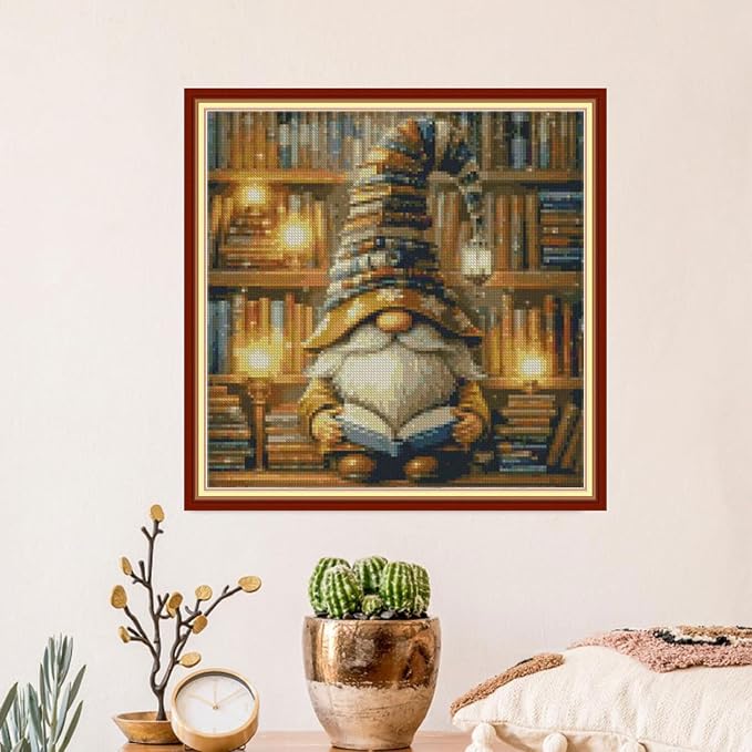 Book Gnome Cross Stitch Kits, Book Gnome Cross Stitch Patterns, Dimensions - Image 4