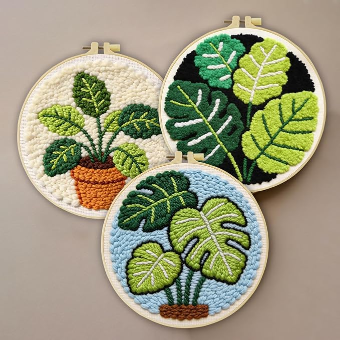JOZYSH Green Plants of Various Shapes Punch Needle Kits - Image 6