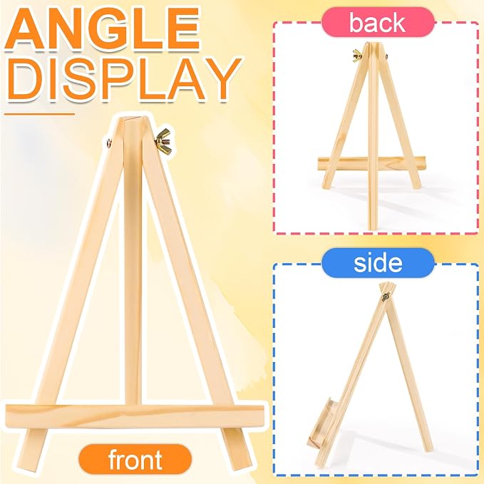 ESRICH 24 Pack 9 Inch Wood Easels, Easel Stand - Image 4