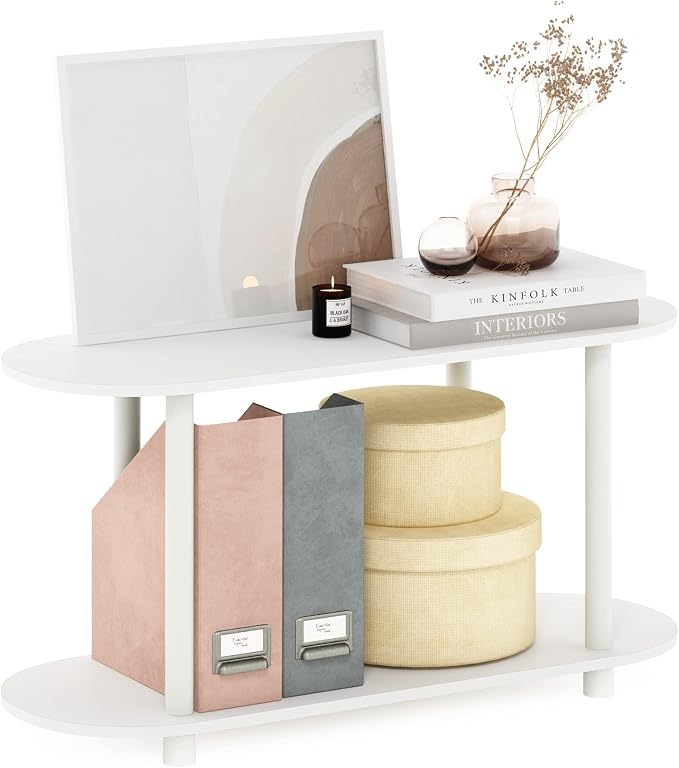 Furinno Turn-N-Tube No Tools Modern Oval Side Table by Furinno-FitsYourSpaceFitsYourBudget